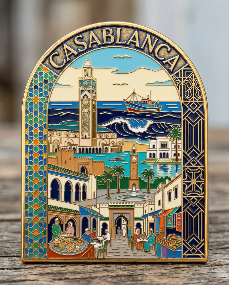 Résultat obtenu avec ce prompt : Magnet Casablanca